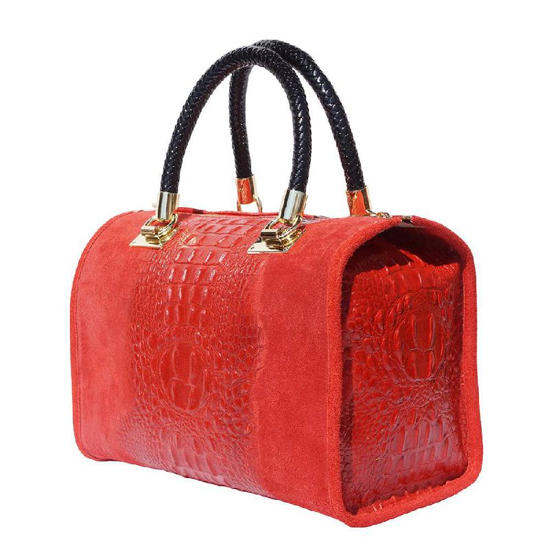 Red luxury handbag made in Italy